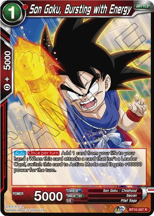 Son Goku, Bursting with Energy card art