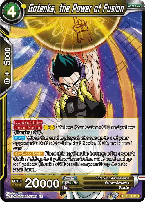Gotenks, the Power of Fusion card art