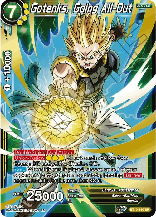 Gotenks, Going All-Out card art