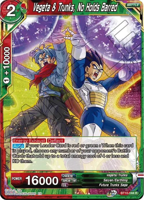 Vegeta & Trunks, No Holds Barred card art