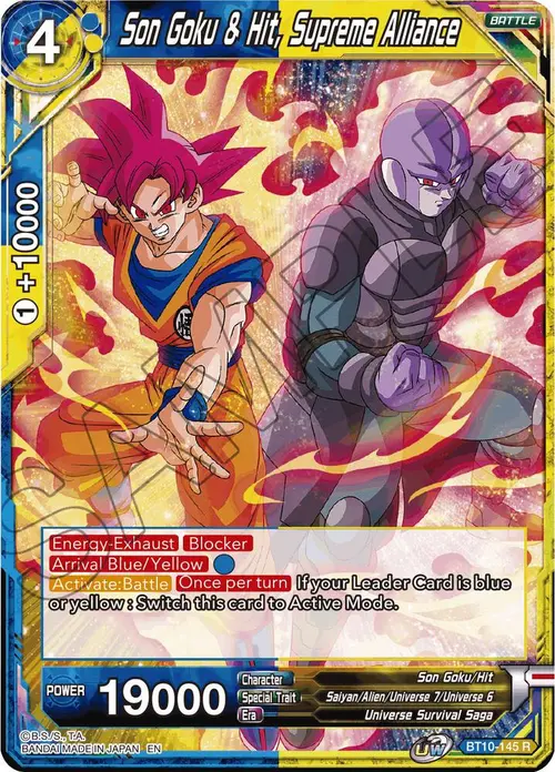 Son Goku & Hit, Supreme Alliance card art