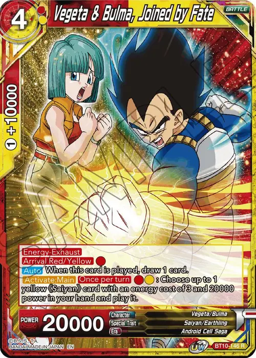 Vegeta & Bulma, Joined by Fate card art