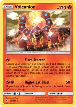 Volcanion - 25/214 card art