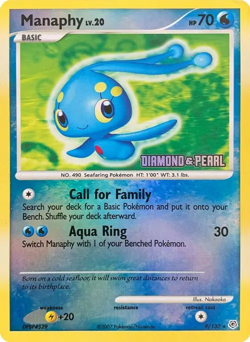 Manaphy - 9/130 [Diamond & Pearl] card art