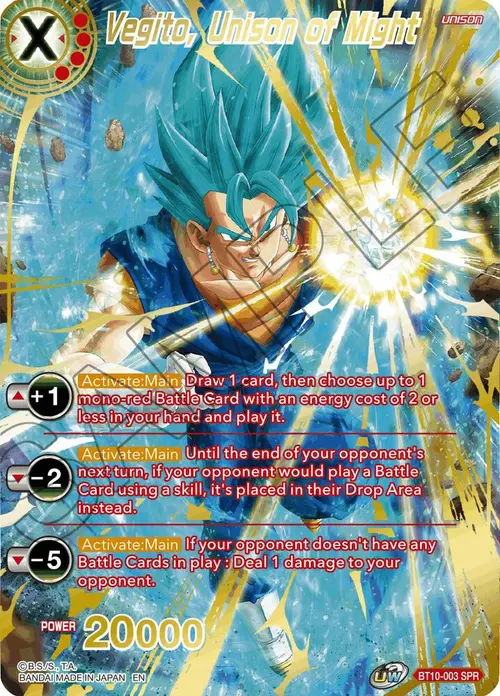 Vegito, Unison of Might (SPR) card art