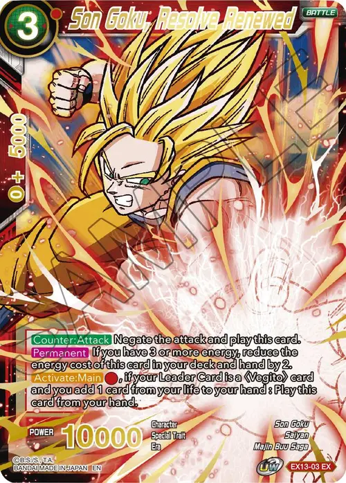 Son Goku, Resolve Renewed card art