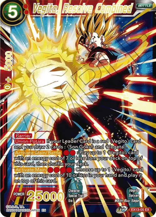 Vegito, Resolve Combined card art