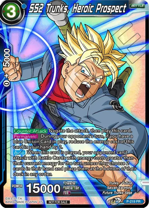 SS2 Trunks, Heroic Prospect (Alternate Art) card art