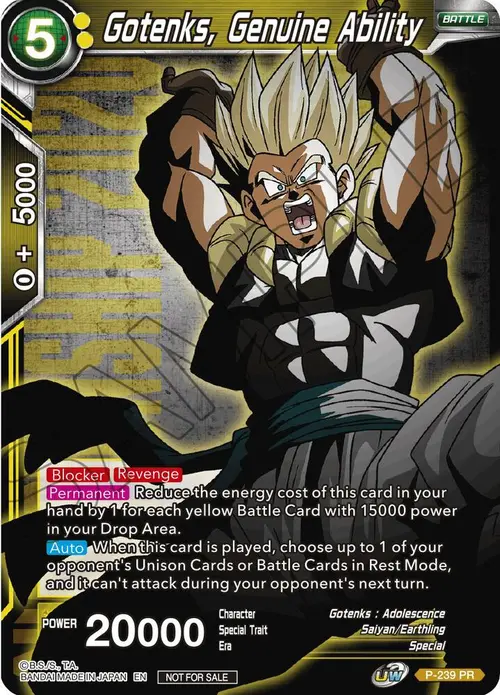 Gotenks, Genuine Ability card art