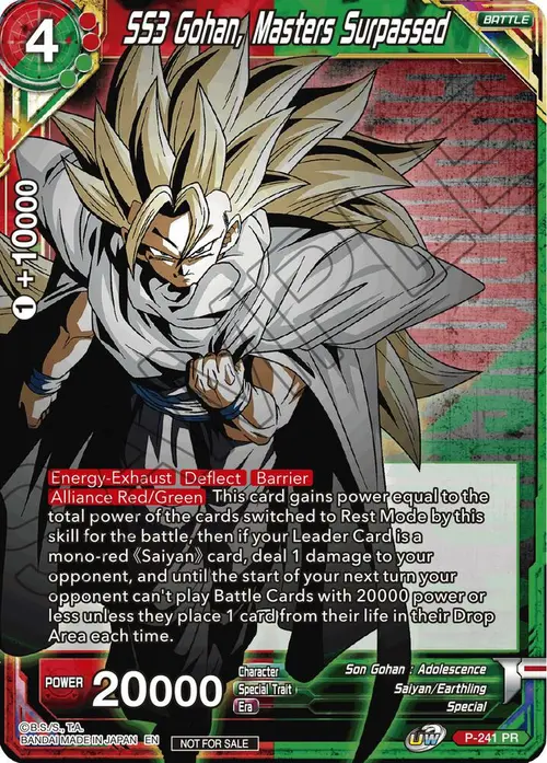 SS3 Gohan, Masters Surpassed card art