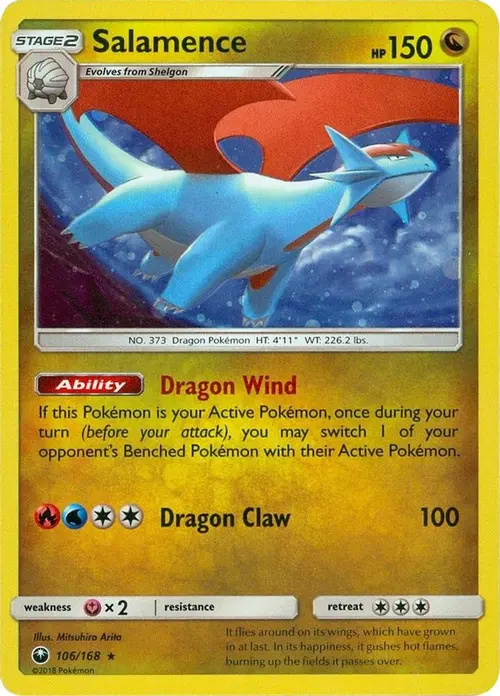 Salamence - 106/168 (Cosmos Holo) card art
