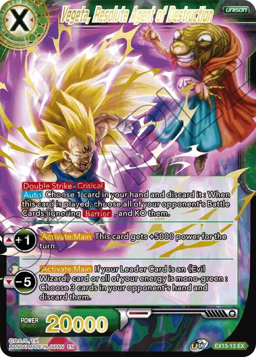 Vegeta, Resolute Agent of Destruction card art