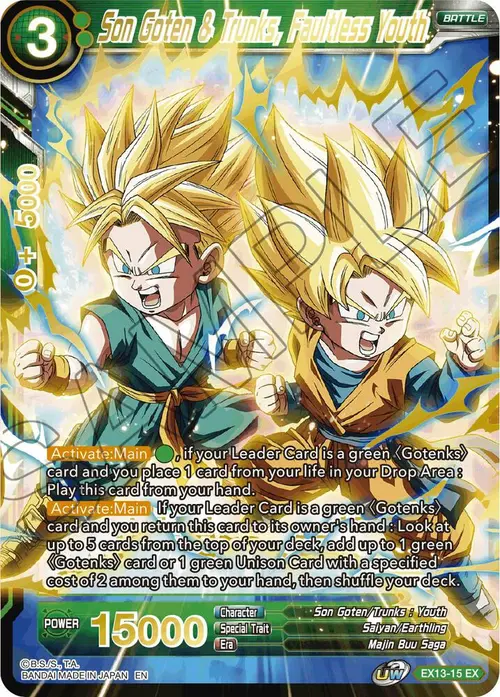 Son Goten & Trunks, Faultless Youth card art