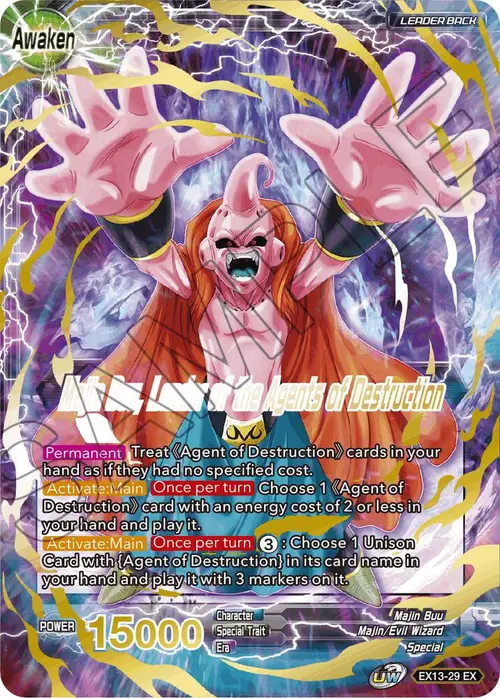 Babidi, Leader of the Agents of Destruction // Majin Buu, Leader of the Agents of Destruction card art