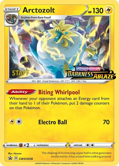 Arctozolt - SWSH036 (Prerelease) [Staff] card art