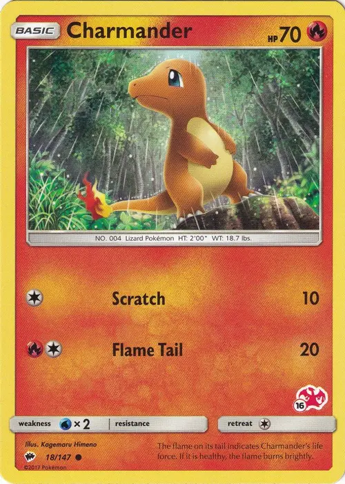 Charmander - 18/147 (#16 Charizard Stamped) card art