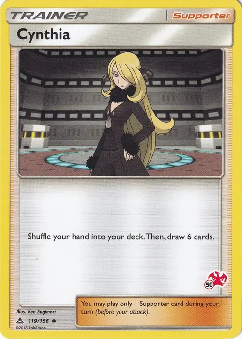 Cynthia - 119/156 (#50 Charizard Stamped) card art