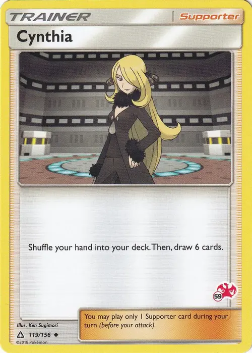 Cynthia - 119/156 (#59 Charizard Stamped) card art