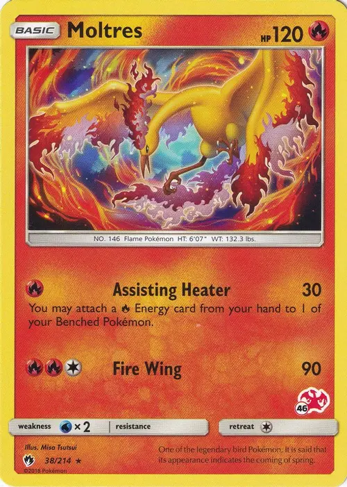 Moltres - 38/214 (#46 Charizard Stamped) card art