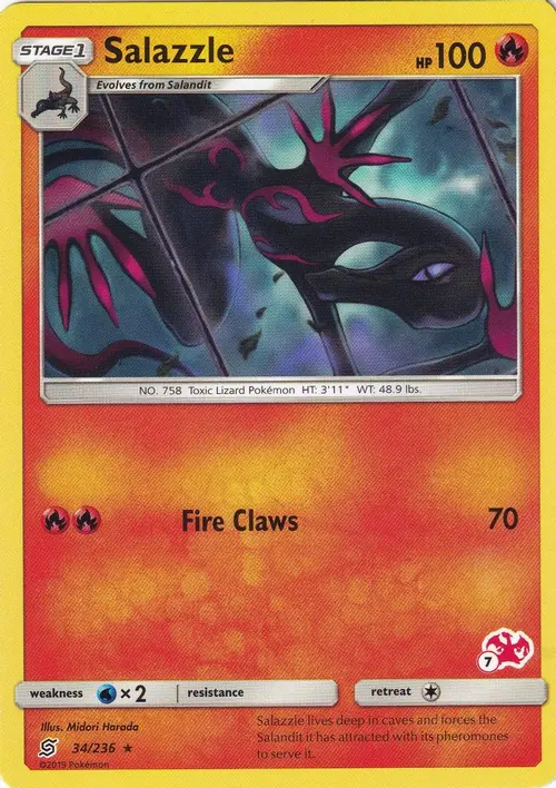 Salazzle - 34/236 (#7 Charizard Stamped) card art