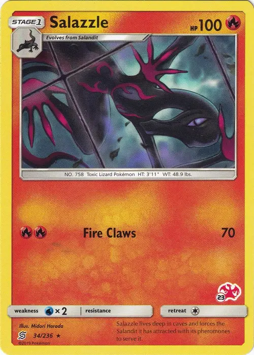 Salazzle - 34/236 (#23 Charizard Stamped) card art