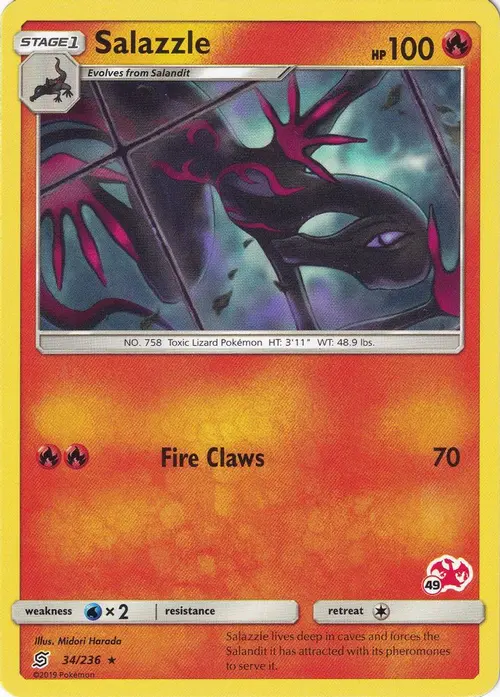 Salazzle - 34/236 (#49 Charizard Stamped) card art