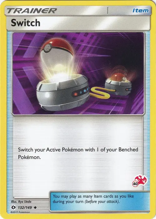 Switch - 132/149 (#40 Charizard Stamped) card art