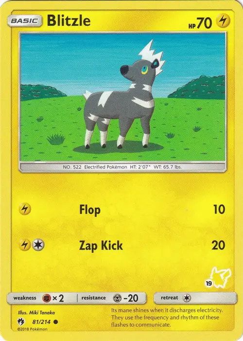 Blitzle - 81/214 (#19 Pikachu Stamped) card art