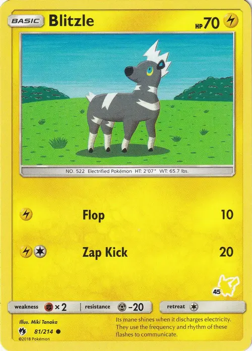 Blitzle - 81/214 (#45 Pikachu Stamped) card art