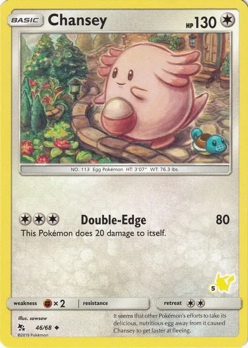 Chansey - 46/68 (#5 Pikachu Stamped) card art