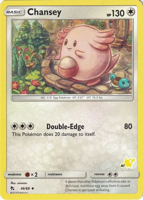 Chansey - 46/68 (#47 Pikachu Stamped) card art