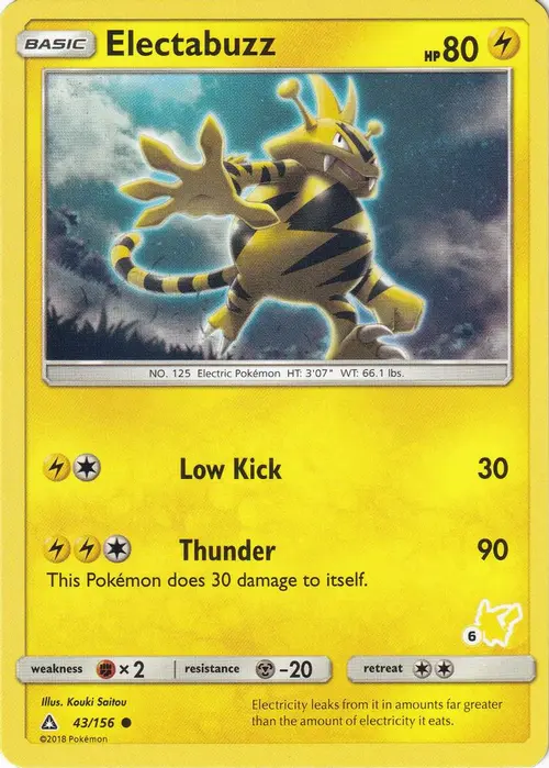 Electabuzz - 43/156 (#6 Pikachu Stamped) card art