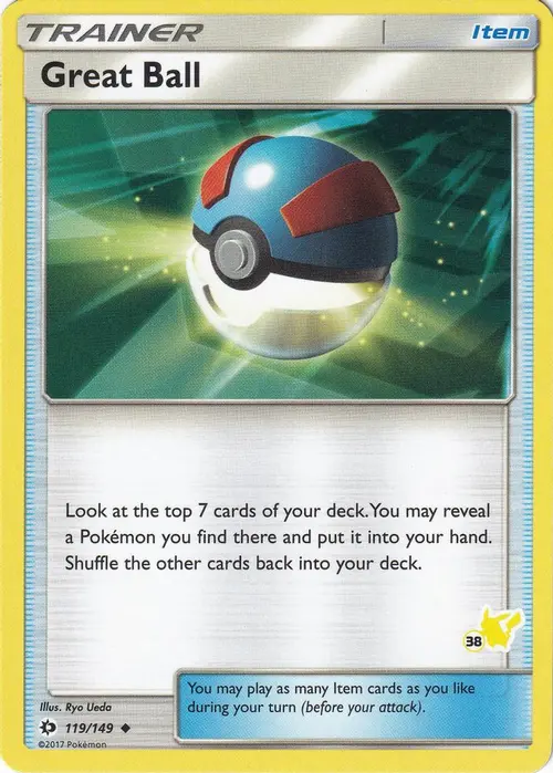 Great Ball - 119/149 (#38 Pikachu Stamped) card art