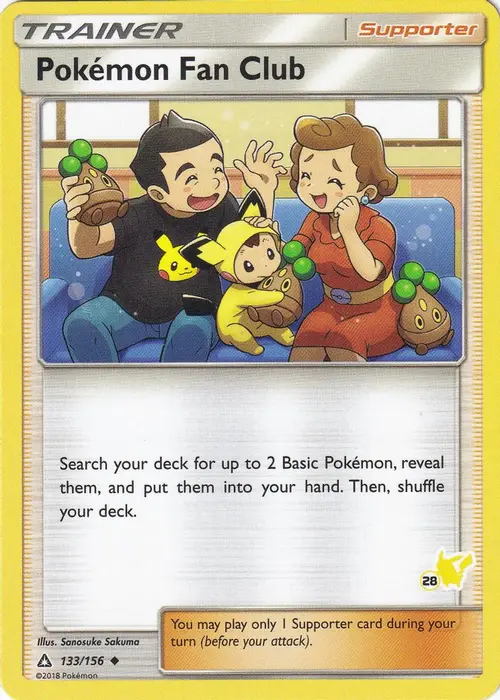 Pokemon Fan Club - 133/156 (#28 Pikachu Stamped) card art