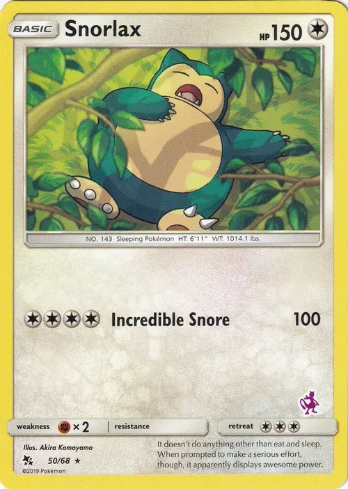Snorlax - 50/68 (Mewtwo Stamped) card art