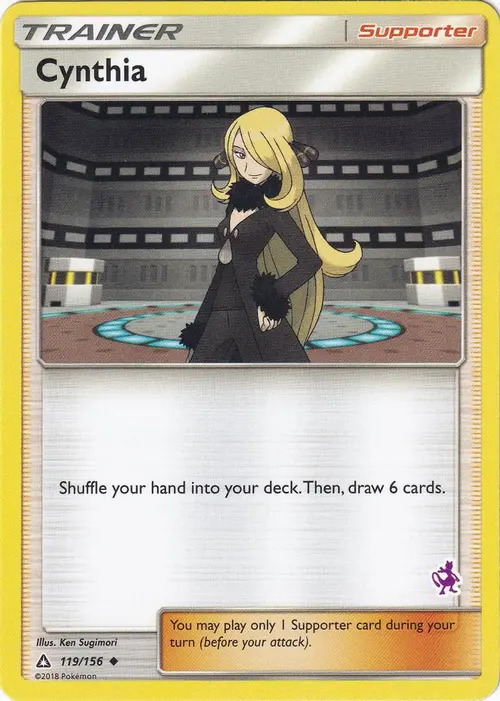 Cynthia - 119/156 (Mewtwo Stamped) card art