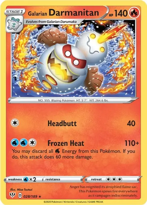 Galarian Darmanitan (28) card art