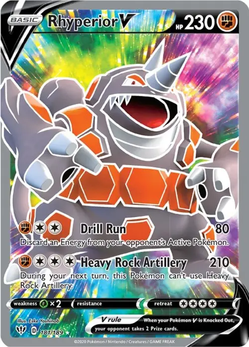 Rhyperior V (Full Art) card art