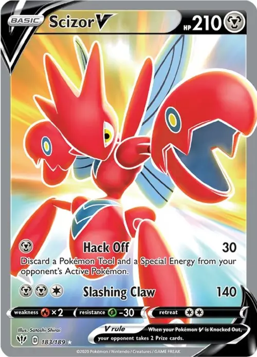 Scizor V (Full Art) card art