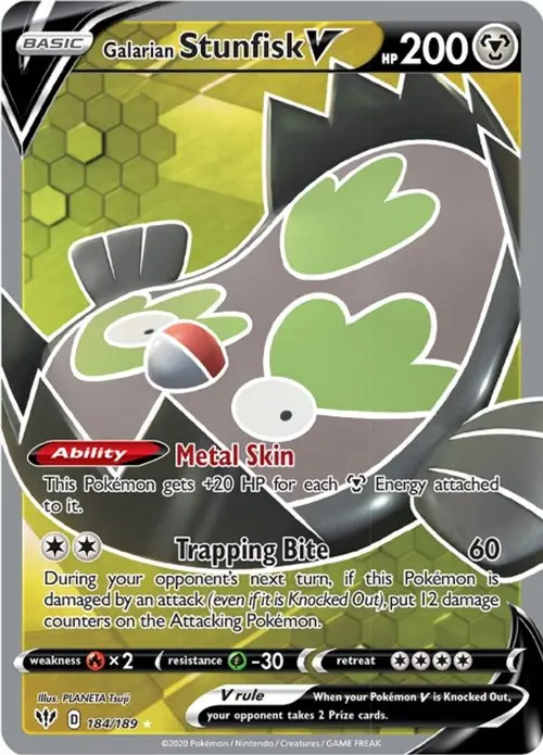 Galarian Stunfisk V (Full Art) card art