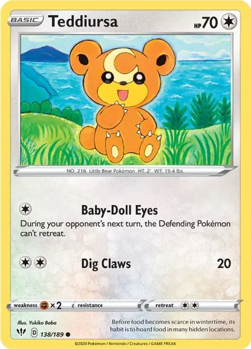 Teddiursa card art