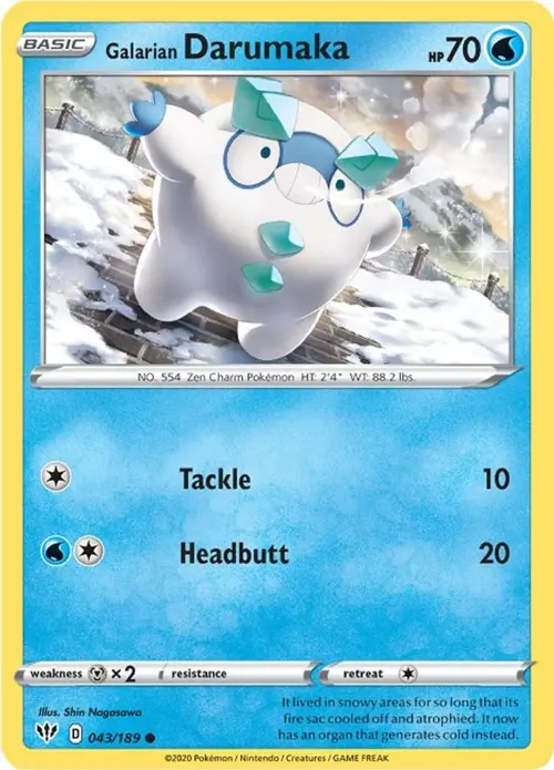 Galarian Darumaka card art