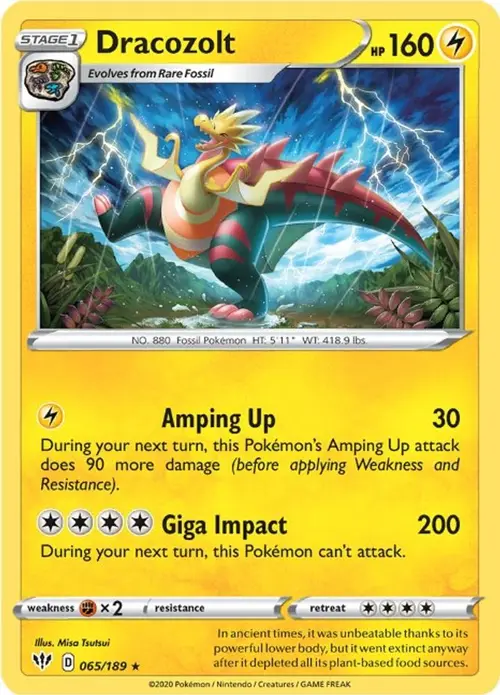 Dracozolt card art