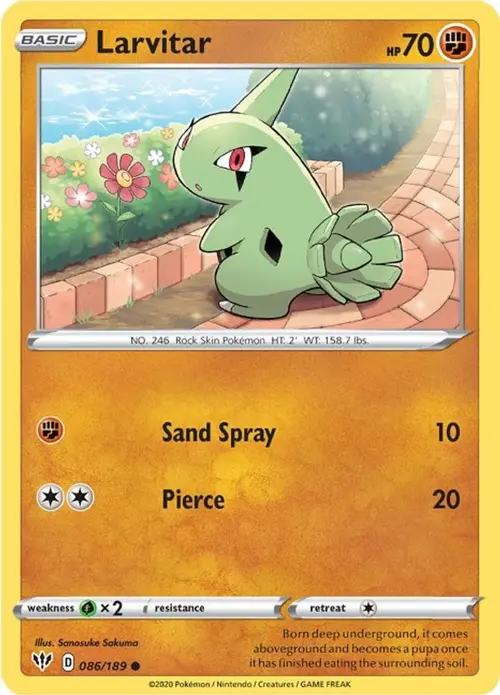 Larvitar card art