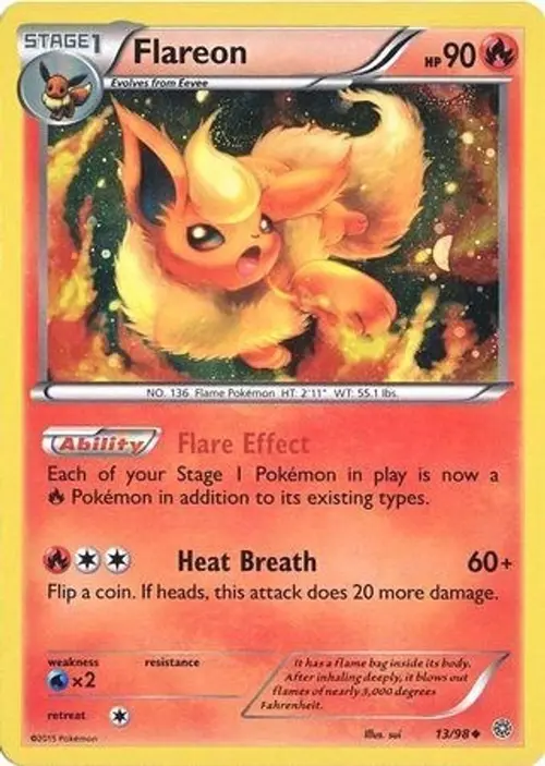 Flareon - 13/98 (Cosmos Holo) card art