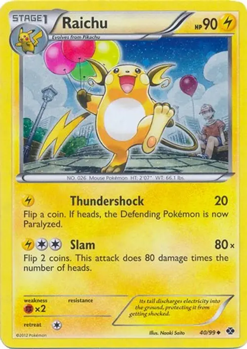 Raichu - 40/99 (Cosmos Holo) card art