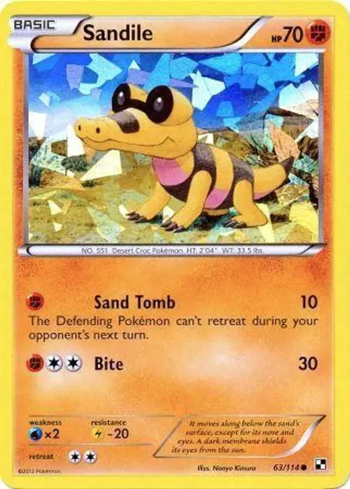 Sandile - 63/114 (Cracked Ice Holo) card art