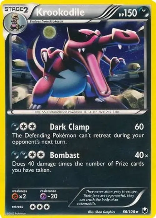 Krookodile - 66/108 (Cosmos Holo) card art