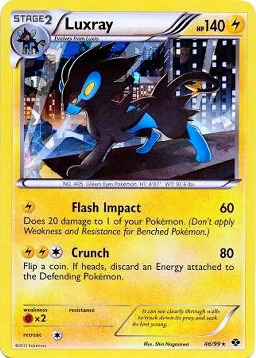 Luxray - 46/99 (Cracked Ice Holo) card art