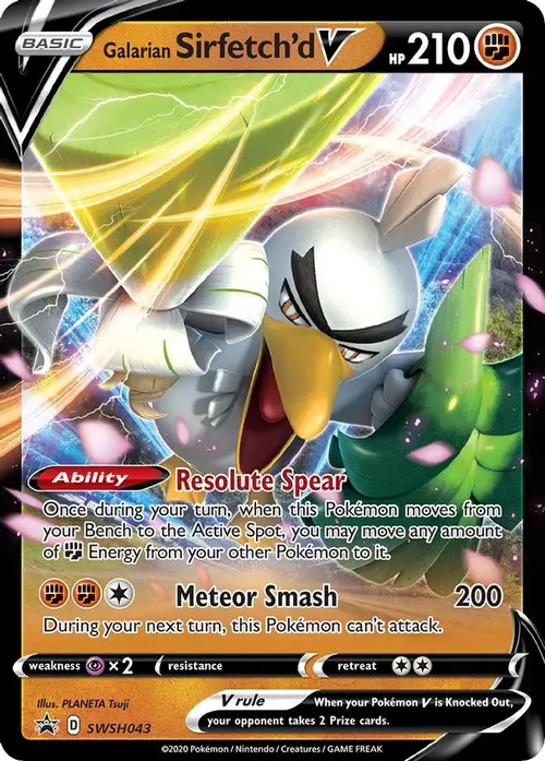 Galarian Sirfetch'd V - SWSH043 card art